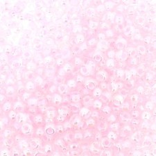 Miyuki Round Rocaille Seed Beads Size 8/0 Pink Lined Crystal AB 22G-Tube 8-272 