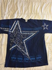 AOP Dallas Cowboys NFL On Fox All Over Print Football T Shirt XL Texas