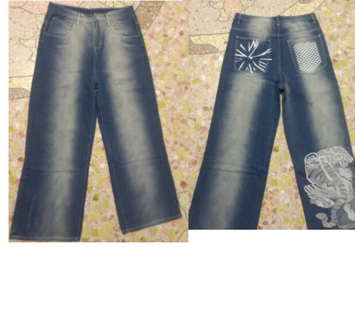 Jnco Unisex Hip-Hop Baggy Casual Fit Deskorolka Denim Retro Szerokie nogawki Spodnie Jeansy - Zdjęcie 24 z 52