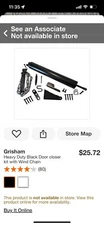 Grisham Heavy Duty Door closer kit with Wind Chain ( White Or Black)