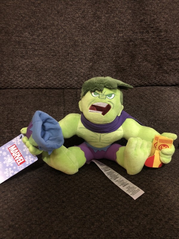 Disney Marvel Holiday Hulk Plush NWT
