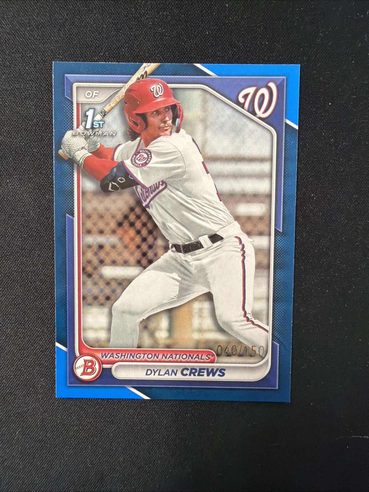 Dylan Crews 2024 1st Bowman #BP-23 Prospects Blue #/150 Nationals