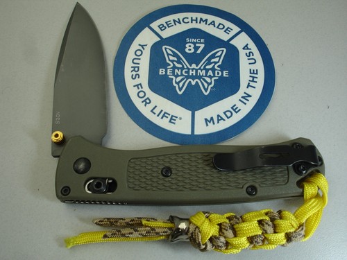 Benchmade 535 Bugout 3.24" CPM-S30V Matt Gray Blade Green Grivory Handle - Picture 7 of 18