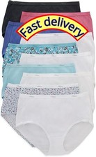 Hanes Women's Cotton Brief Value Pack, 10-Pack, Assorted Underwear