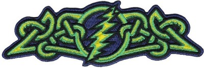 Grateful Dead Slipknot Lightening Bolt Patch Iron Sew On 5.25'' x 1.75'' Inch