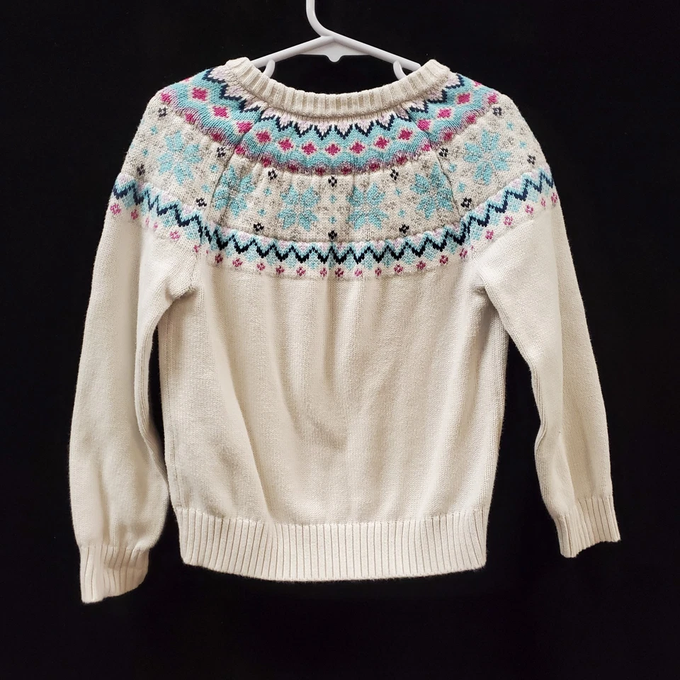 Suéter J Crew Niñas Fair Isle Cuello Simulado Talla L Marfil Invierno Capas Navidad Foto 3 de 4