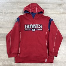 New York Giants Hoodie Sweatshirt Reebok NFL Red Youth Medium