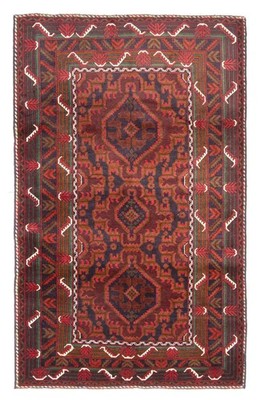 Vintage Hand-Knotted Carpet 3'10'' x 6'4'' Traditional Oriental Wool Area Rug