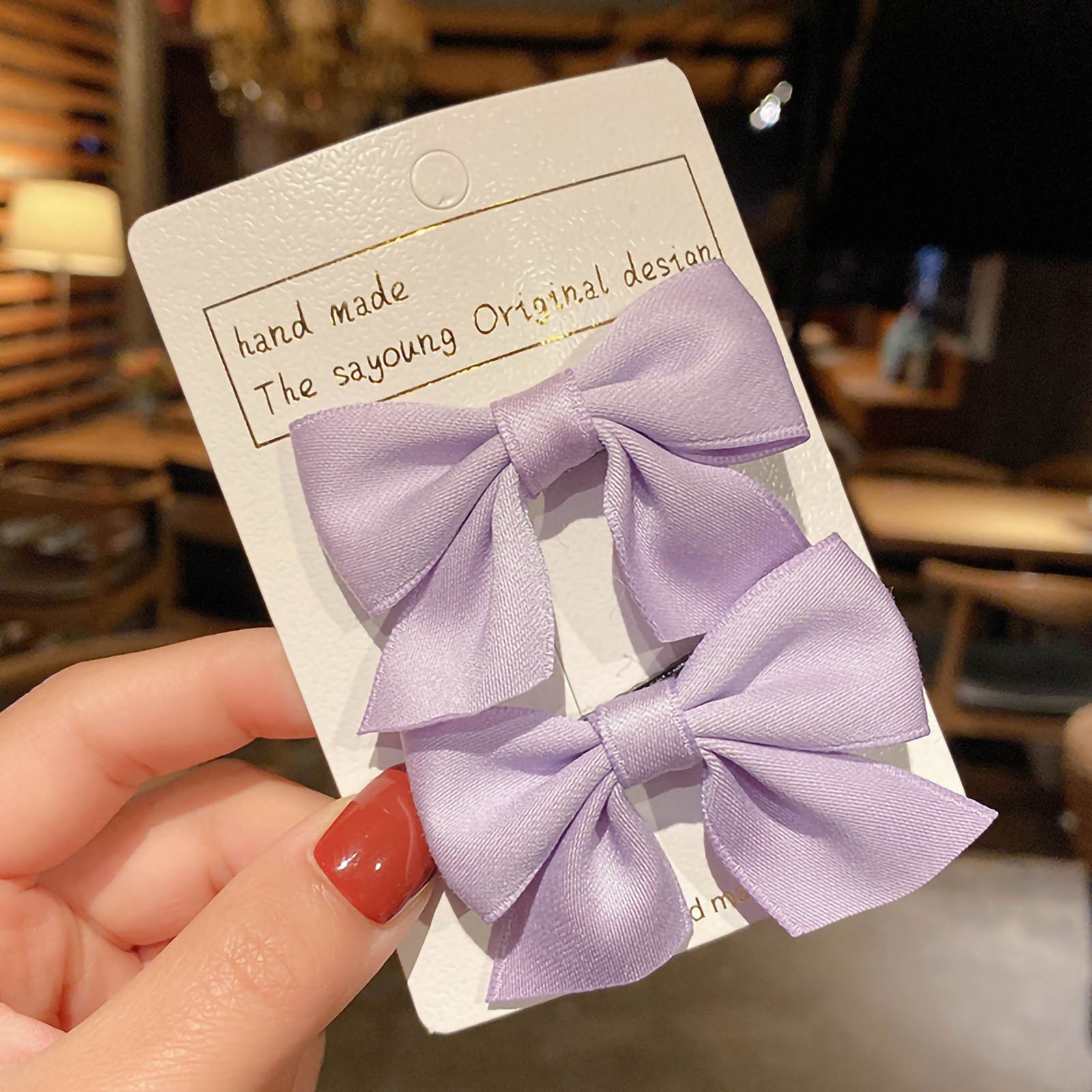 Bow Hair Clip Portable Small Cute Beautiful Bow Hairpin Headgear Decoration