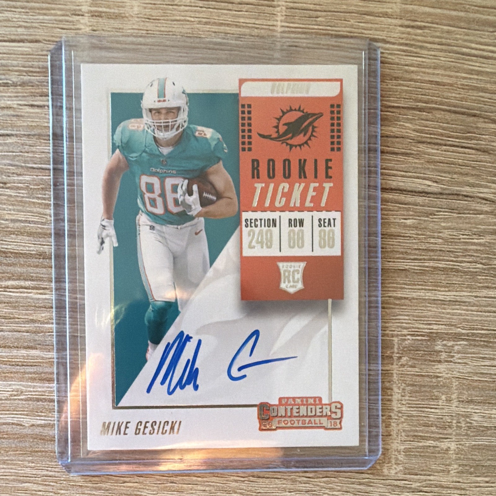 Mike Gesicki Panini Contenders #116 Variation Autograph