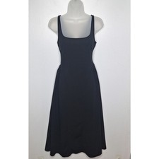 Cider Woven Square Neck Solid Midi Dress M Goth Gathered Hips Whimsygoth Witchy