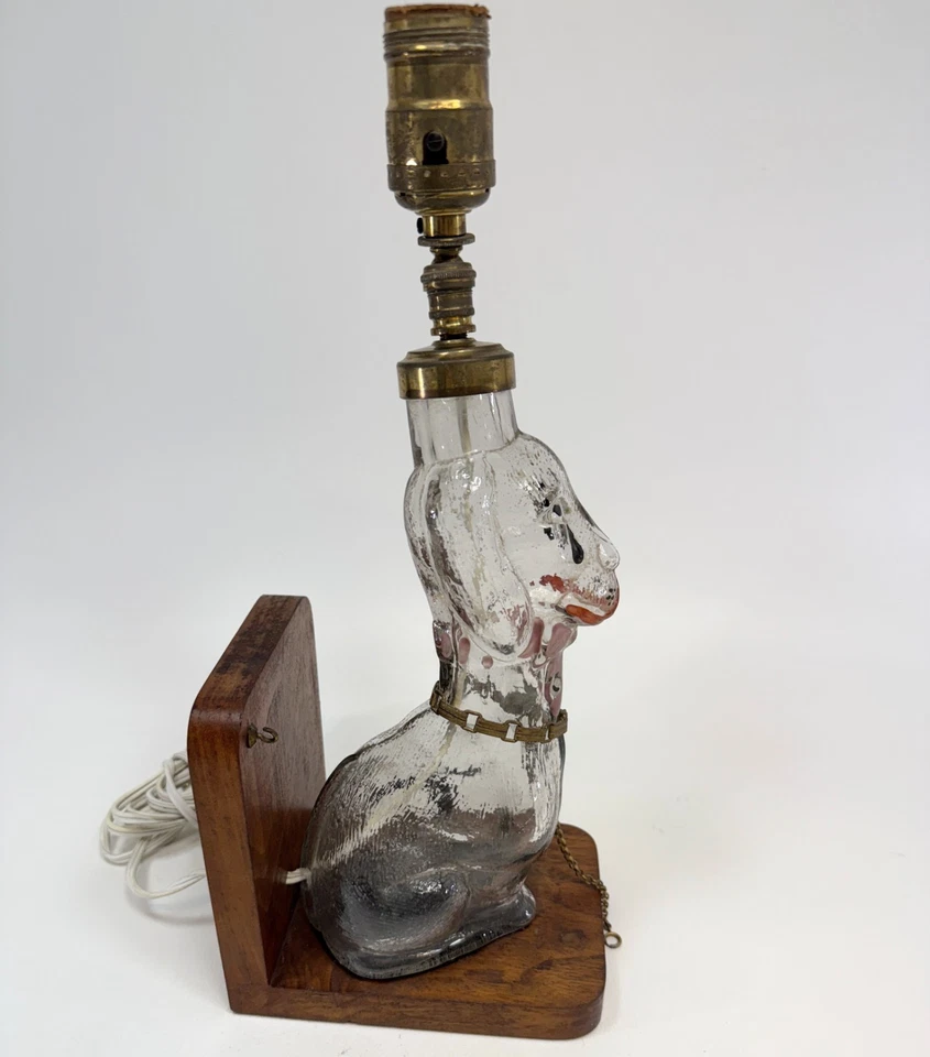Hand Made Dog Lamp Glass Bottle Decanter OOAK - Image 2 of 4
