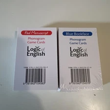 Logic Of English Manuscript Phonogram Game Cards Blue And Red Manuscript