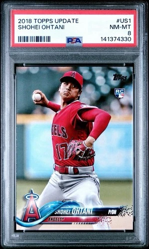 SHOHEI OHTANI 2018 TOPPS UPDATE US1 📈 PSA 8 🔥 RED JERSEY 🐐 ROOKIE RC