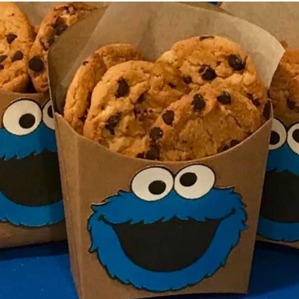 Galleta Monstruo Fiesta Favor Caja Galleta Monstruo Baby Shower Galleta Monstruo Birthda Foto 2 de 2