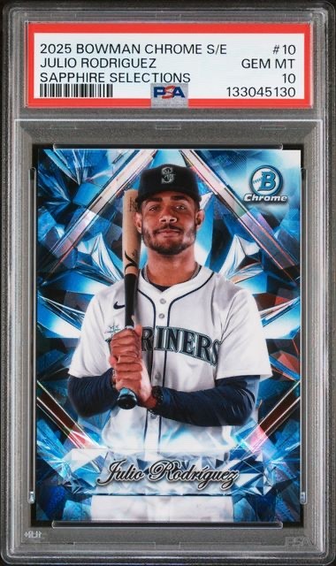 Julio Rodriguez 2025 Bowman CHROME S/E  Sapphire Selections  PSA 10 POP 1 #10