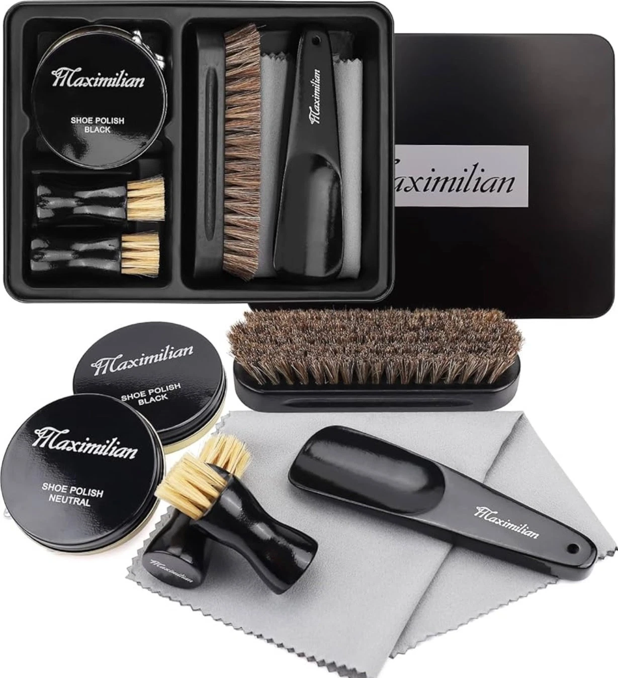 Maximilian Deluxe Business Leather Shoe Kit & Leather Care & Comfortable to Use