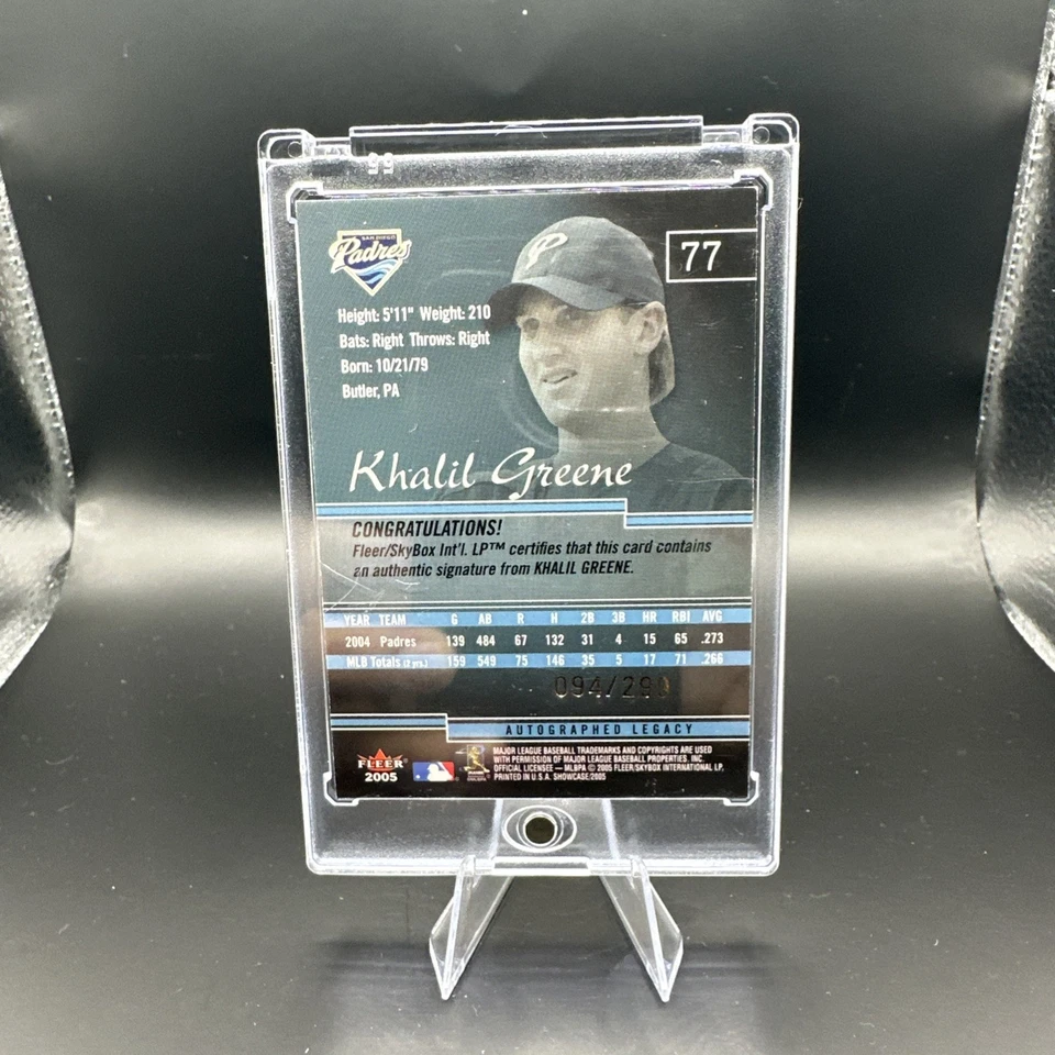 2005 Fleer Showcase - 亲笔签名 Legacy Khalil Greene #77 /299 (AU) — 第 2/2 张图片