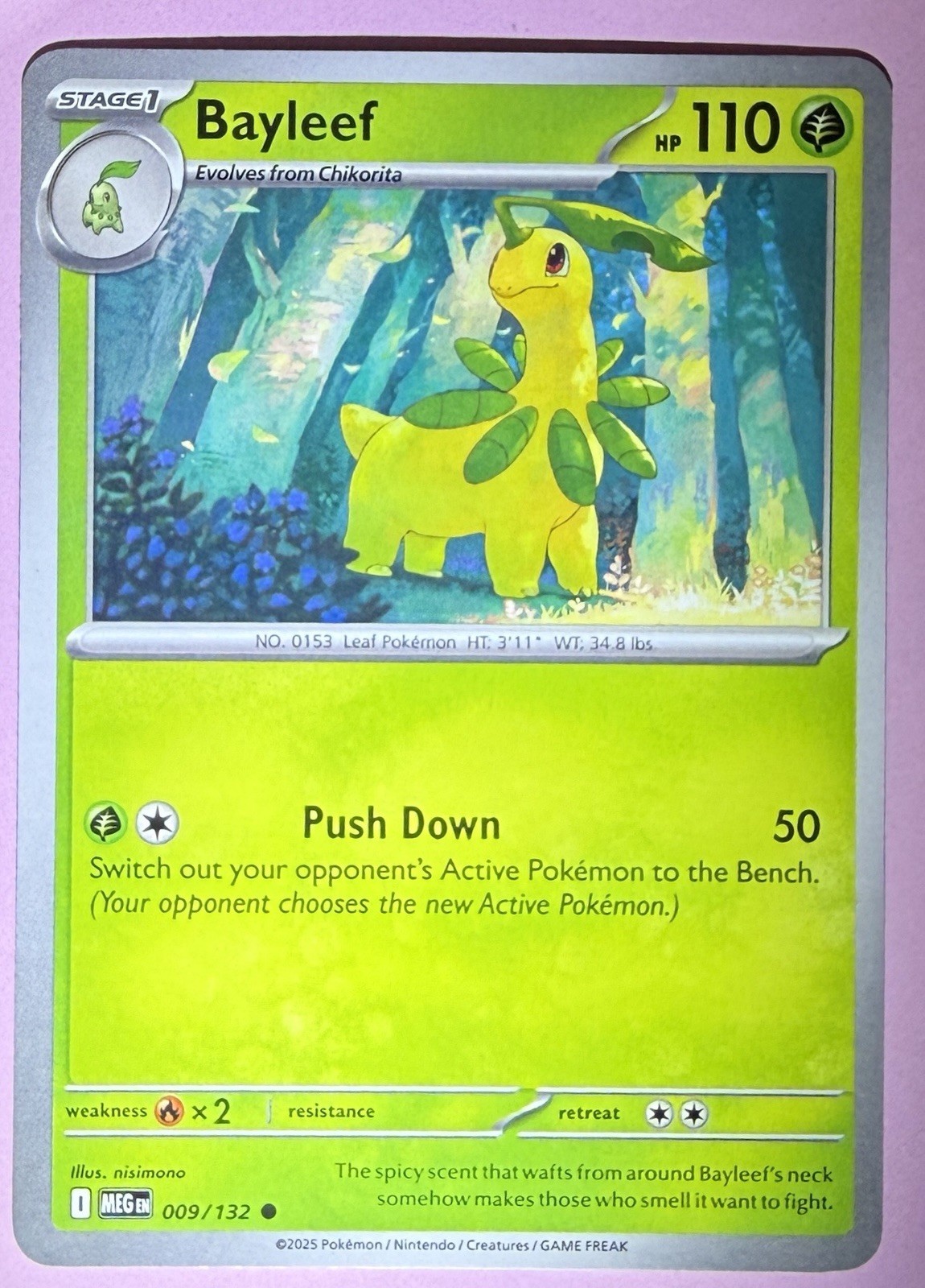 Bayleef 009/132 Me01: Mega Evolution Regular 2025