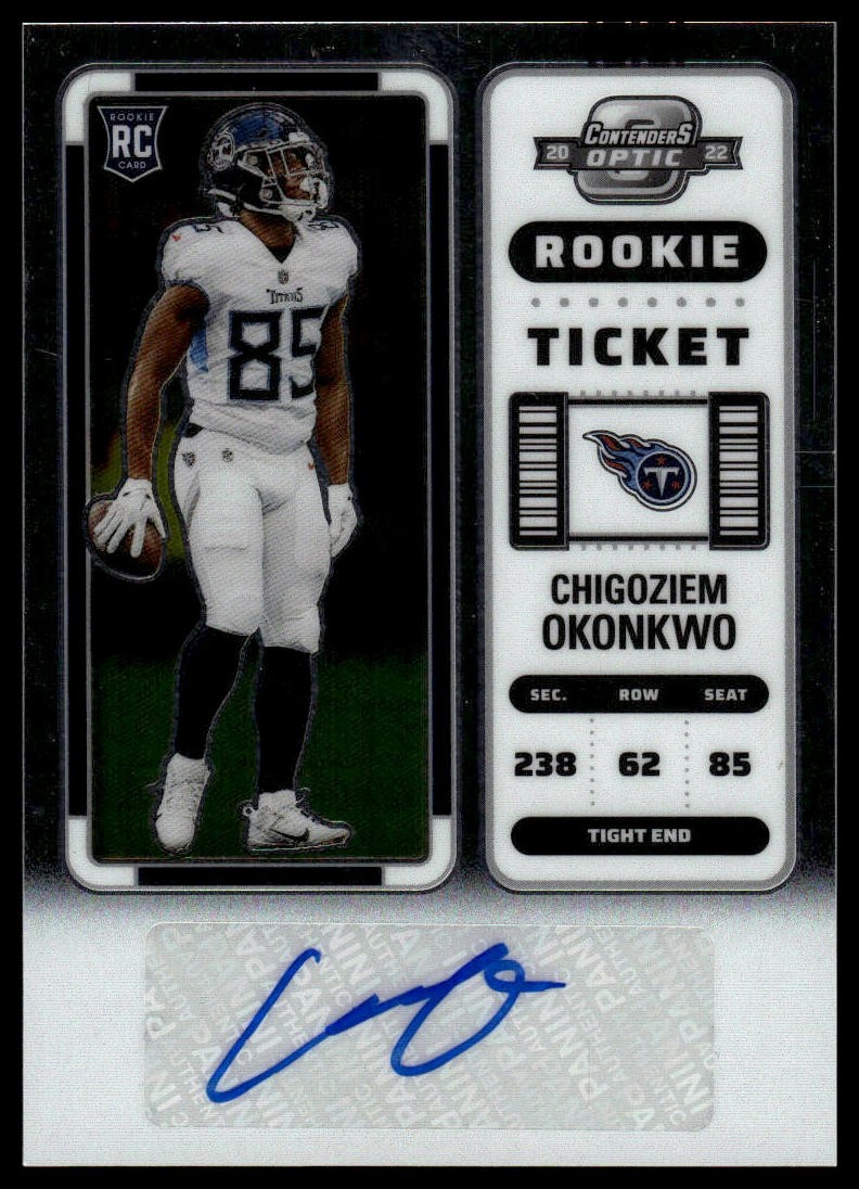 2022 Panini Contenders Optic #151 Chigoziem Okonkwo Autograph