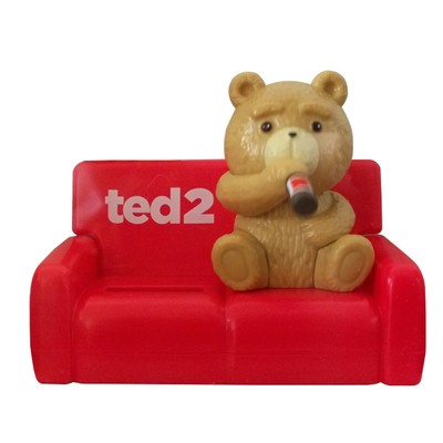 TED 2 Figur auf ROTEM SOFA 10cm HEAD KNOCKER Bobble SOLARENERGIE