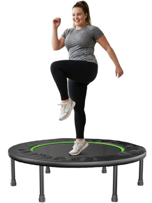 Trampolín Fitness Plegable 40'' para Adultos 150 kg Silencioso y Estable, Nuevo