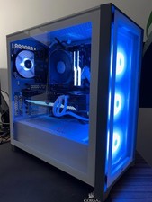 GAMING PC DESKTOP RTX 3070 WHITE 64GB RAM RYZEN 5 5600X CORSAIR iCUE 4000X RGB