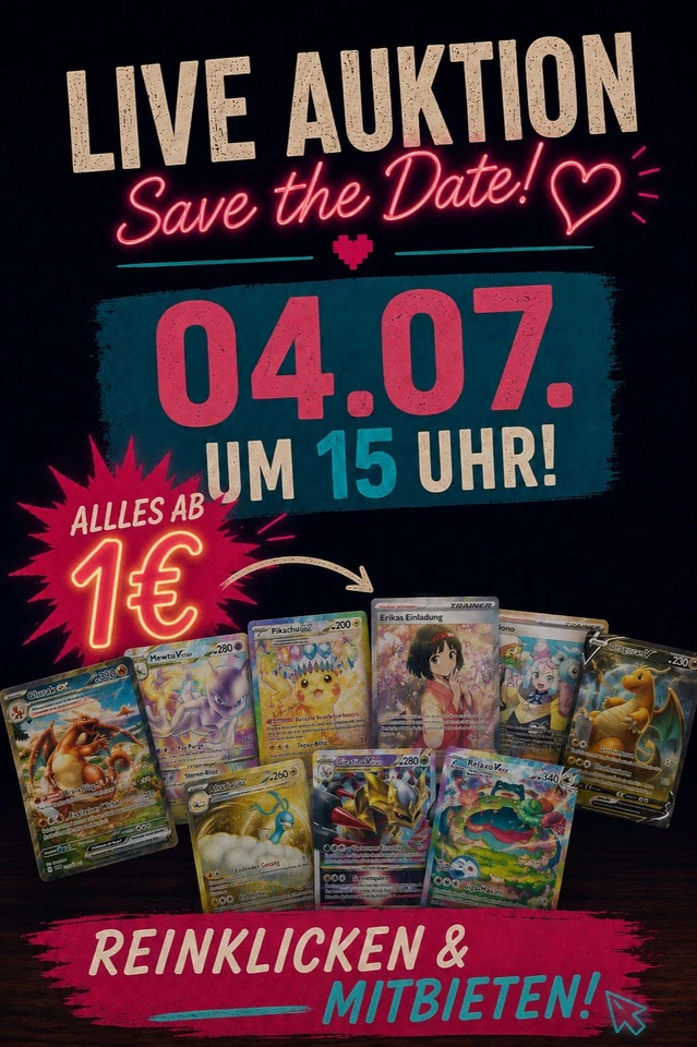 POKEMON Einzelkarten Verkauf ab 1€ pro Karte - Alles Near Mint