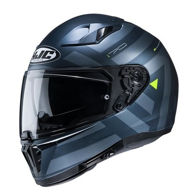 NEW HJC i70 Watu Full Face Helmet Blue Black XL Extra Large DOT Sun Shield