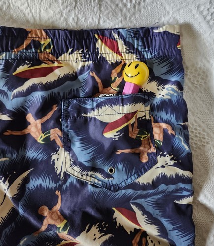 Vtg 90’s POLO Ralph Lauren Sport Lined Drawstring Hawaiian Surfer Swim Trunks XL - Picture 3 of 17