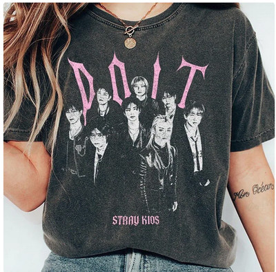 Retro Stray Kids DOIT Bootleg Shirt, Straykids Doit Album Track List Shirt