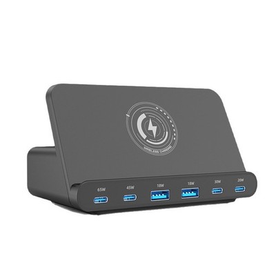 160W Wireless Charging Station 6-Port Multi USB Type-C 65W PD Fast Charger Phone
