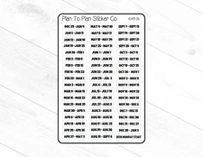 4049-26~~2026 Weeks of the Year (Monday Start) Planner Stickers.