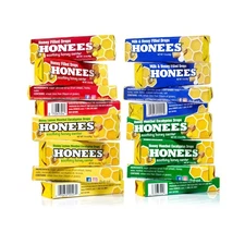 HONEES Assorted Honey Cough Drops 16 Pack 144 Count Natural Relief Sore Throat