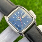Vintage Seiko 5 TV Case Blue Dial Automatic Japan Made Men’s Watch 6309-5090