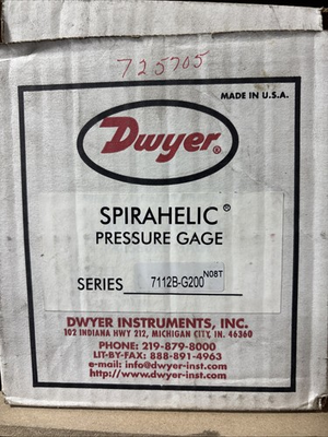 #ad Dwyer Spirahelic pressure gage 0 200 $175.00