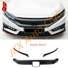 Cubierta de parrilla negra mate moldura cejas h para Honda Civic 2016-2021