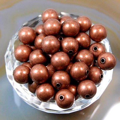 Wholesale Smooth Round Metal Copper Spacer Beads 2.4mm 3mm 4mm 5mm 6mm 8mm 10mm