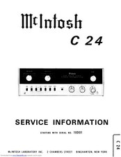 Service Manual Guide For McIntosh C 24