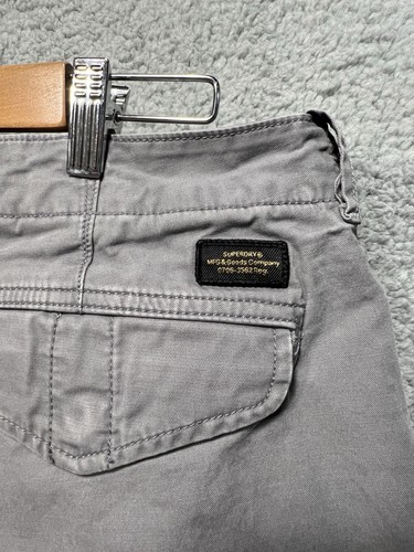 Superdry Shorts Men's 34W Gray Military Cargo Pockets - Picture 5 of 11