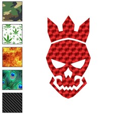 Skull Crown, Vinyl Decal Sticker, 40 Patterns 3 Sizes, 7241
