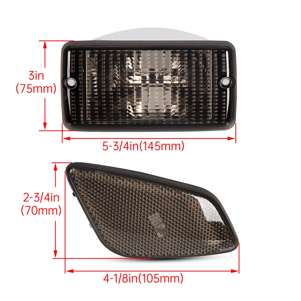 Para Jeep Wrangler TJ 1997-2006 luz de señalización de parachoques de humo guardabarros lateral 4 piezas Foto 2 de 4