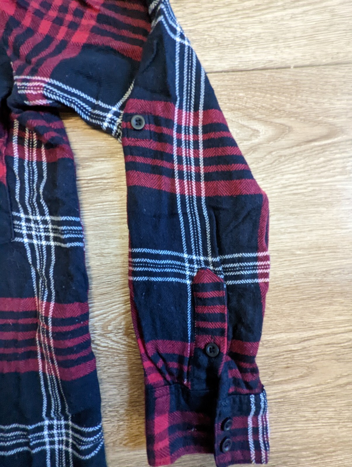 Zara Basic Gorpcore Red & Black Plaid Button Down… - image 3