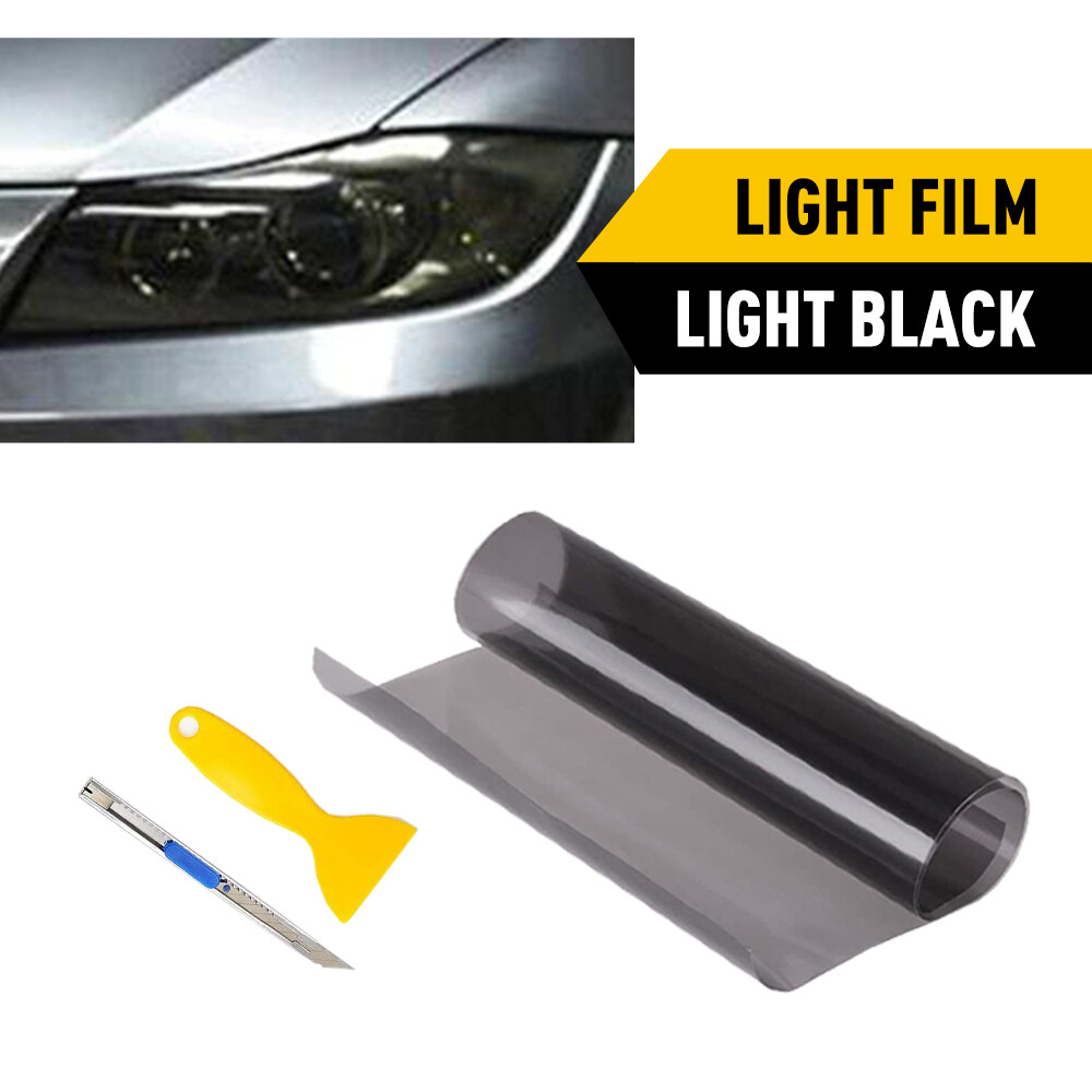12" X 72" Gloss Dark Black Smoke Tint Film – For Headlights, Taillights & Fog Lights 5 thumbnail image