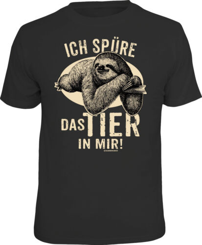 Herren Sprüche T-Shirt  - Das Tier in mir - lustige Geschenke für Männer Shirts - Afbeelding 1 van 2