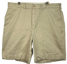 Lands End Men's Size 40 Traditional Fit Khaki Shorts 100 Cotton Flat Front