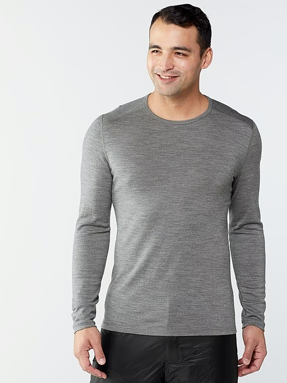 Icebreaker 260 Tech Crew Base Layer Top Men's NWT XLarge color Gritstone  Heather - Main Image