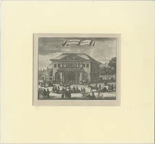 Antique Print of the Weigh-House in Amsterdam by Commelin (1693)