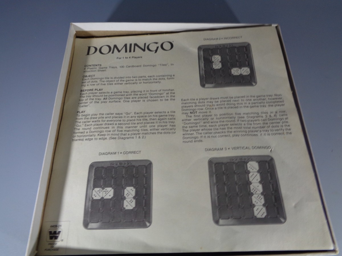 1982 Domingo Board Game-Whitman-Dominoes/Bingo-1 to 4 Players