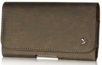 Horizontal Matte Pouch Magnetic Closure for Apple iPhone 5 / 5S Case - Brown
